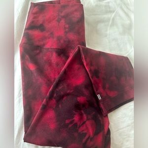 NoBull High Rise Crop Leggings. Red Tie Dye. Women
